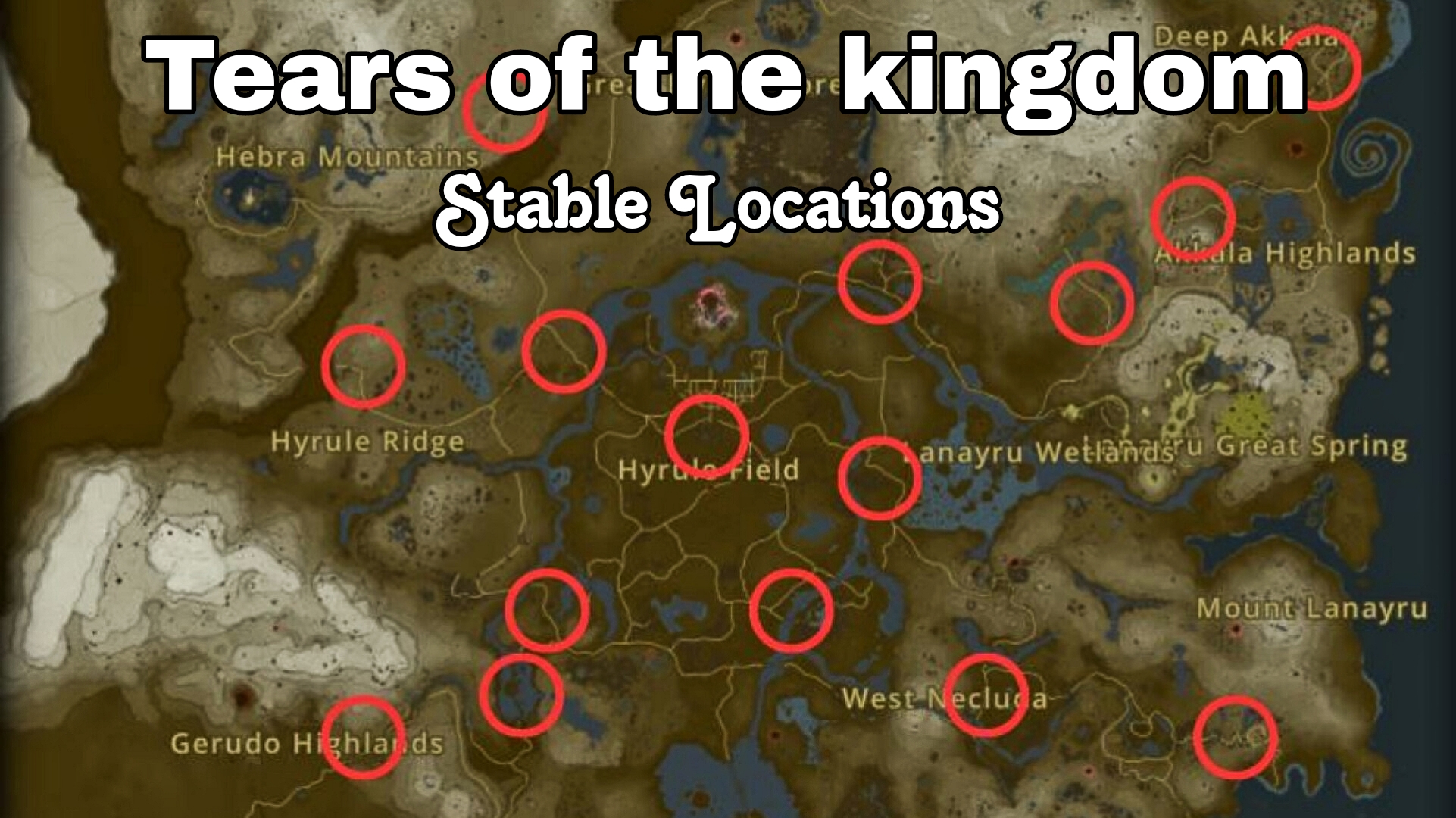 Tears Of The Kingdom All Stable Locations Full List Veryali Gaming