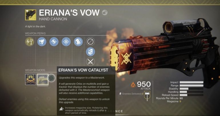 Destiny 2 Eriana’s Vow Catalyst Complete Guide [2021] Veryali Gaming