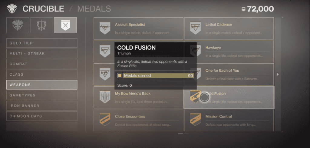 Exploring the crucible medals.