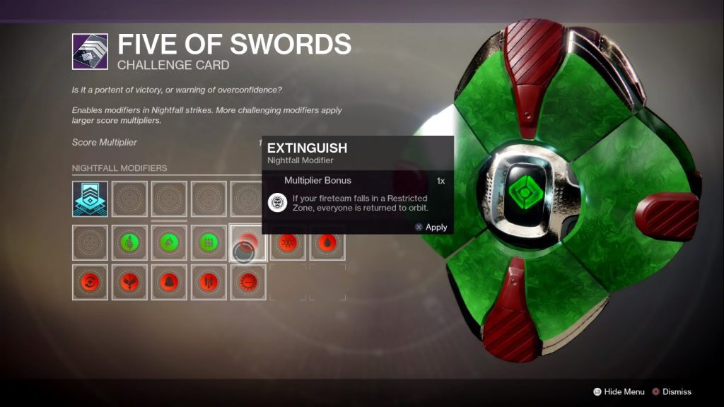 Destiny 2 Challenge Card