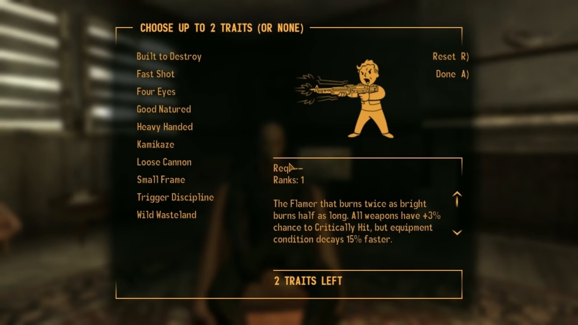 Fallout New Vegas Traits