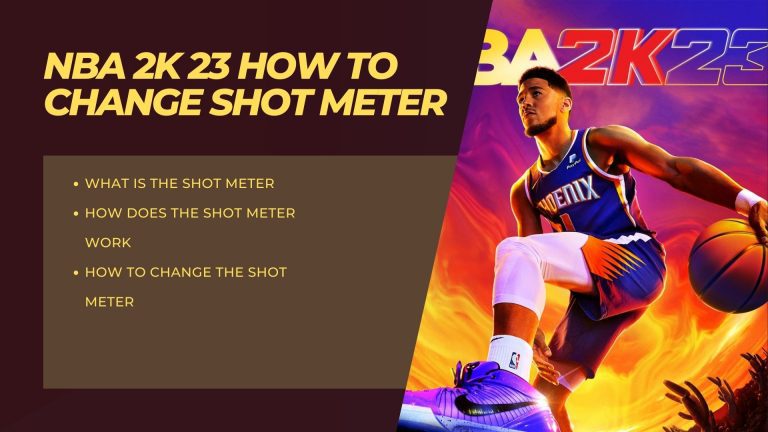 NBA 2K23 how to change shot meter