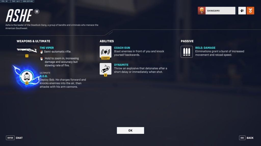 Ashe's Weapon and Abilities