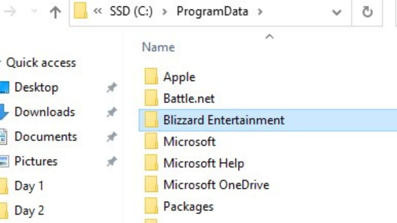 Blizzard and Game Cache