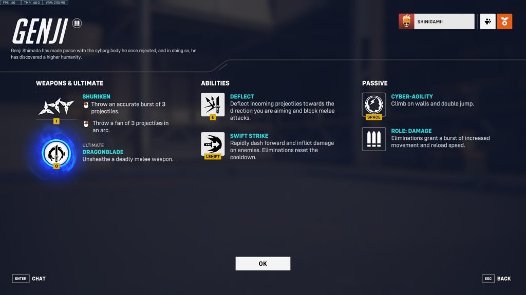 Genji's Weapon and Abilities 