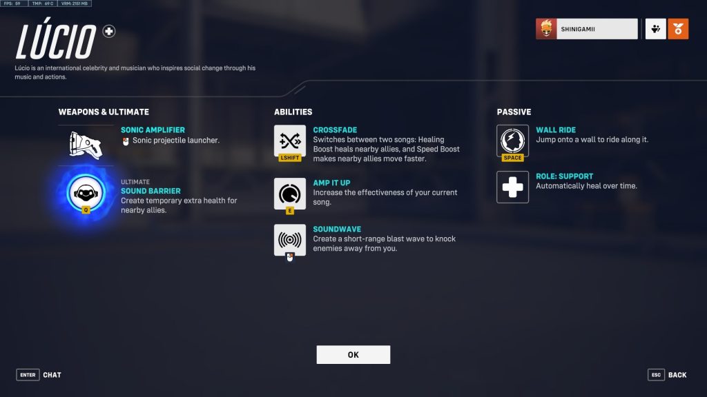 Lucio's Weapon and Abilities