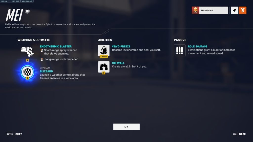 Mei's Weapon and Abilities 