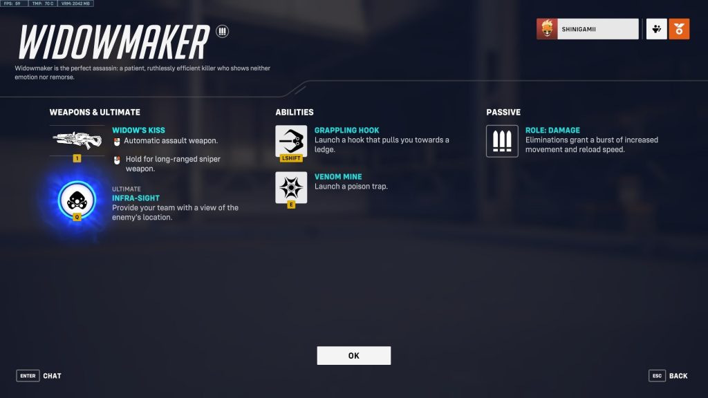 Widowmaker Abilities