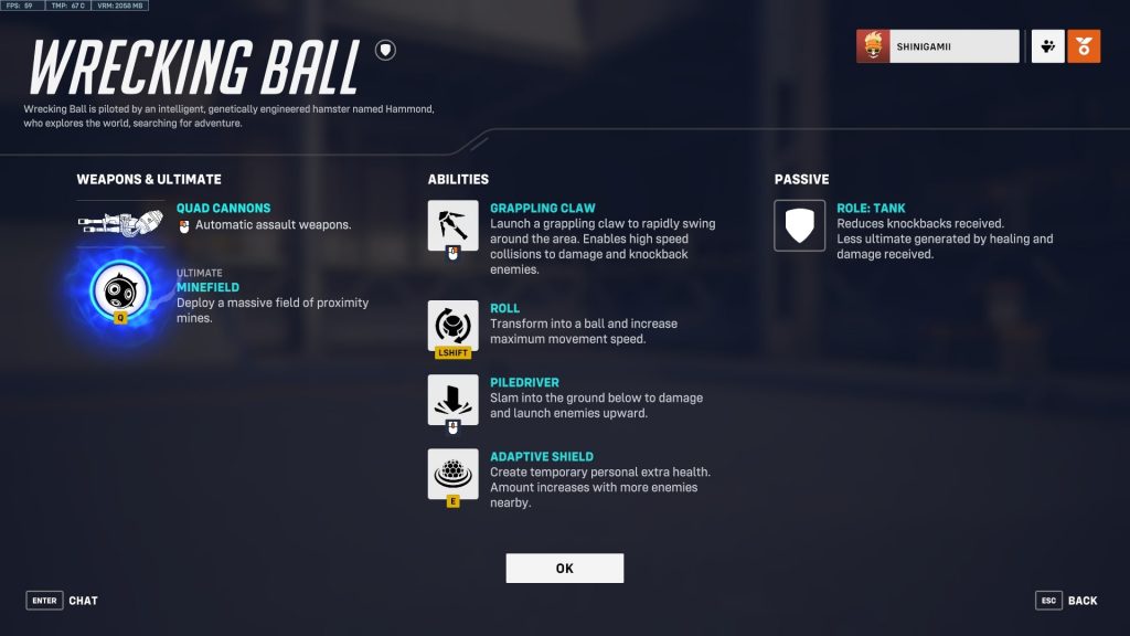 Wrecking Ball's Weapon and Abilities 