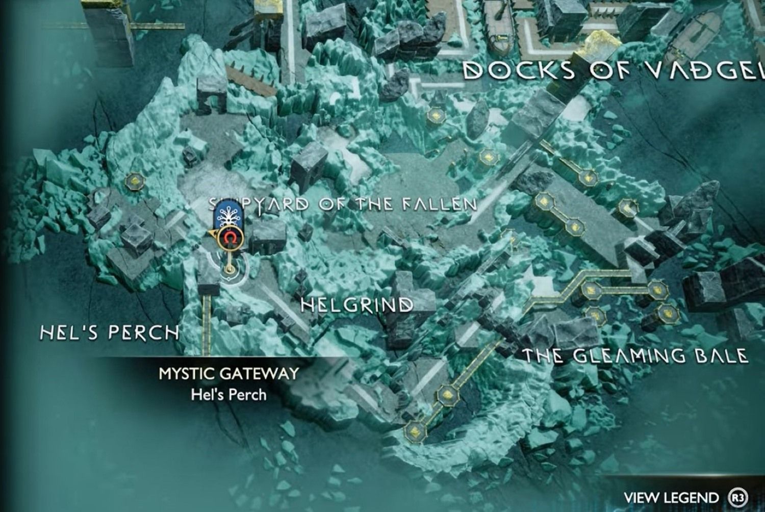 Location of Soulblossom on map of God of war Ragnarok