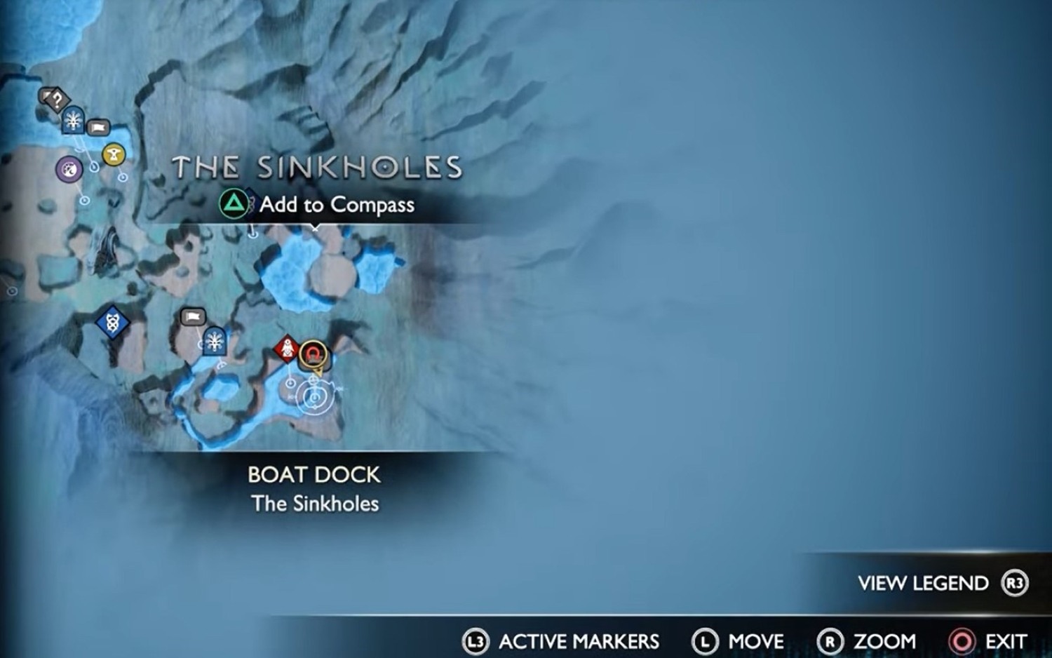 Location of Starblush on map of God of war Ragnarok