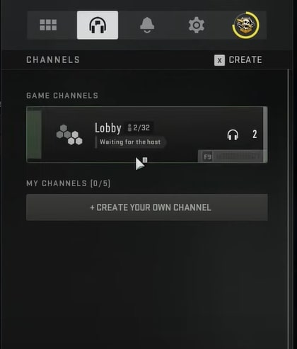 warzone 2.0 lobby in channels