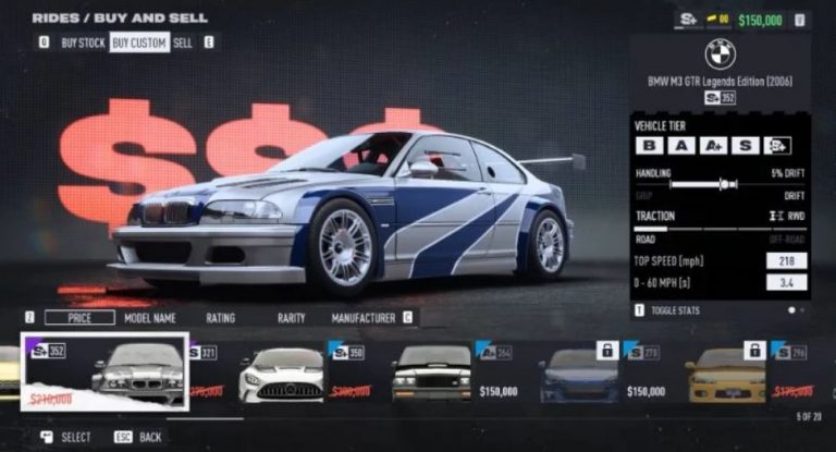 BMW M3 GTR NFS