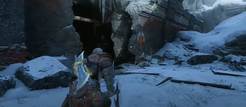 The image shows the Structure you need to go into to get to Midgard Trolls in God of War Ragnarok