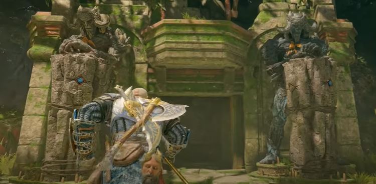 The image shows the vanaheim trolls in God of War Ragnarok