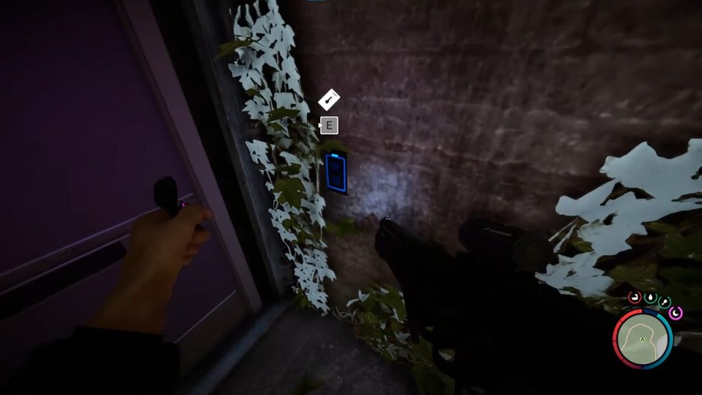 Using the Maintenance Keycard to open the Bunker Door