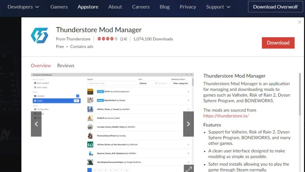 Thunderstore Mod Manager