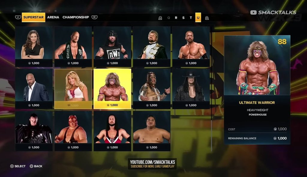 Unlockable Superstars