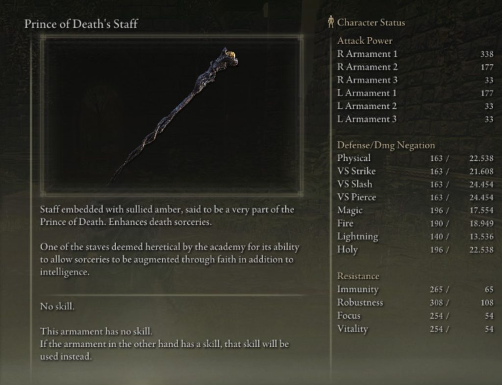 elden ring prince of death staff