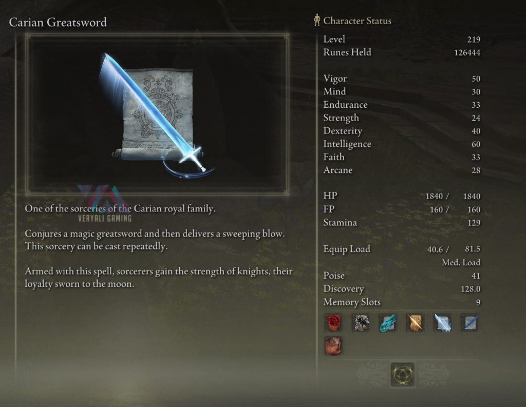 Carian Great Sword Details