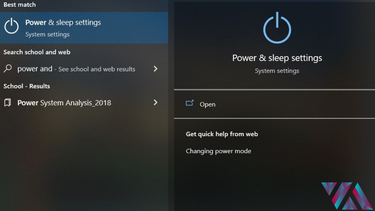 Power & Sleep Settings