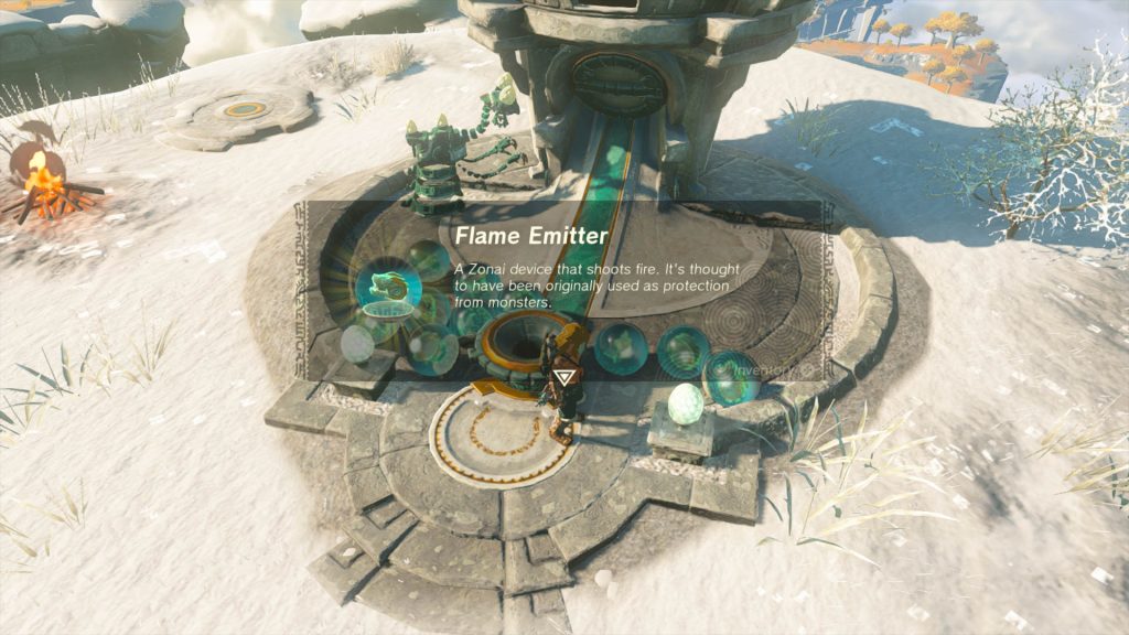 Fire Emitter - A Zonai Device in Zelda Tears of Kingdom