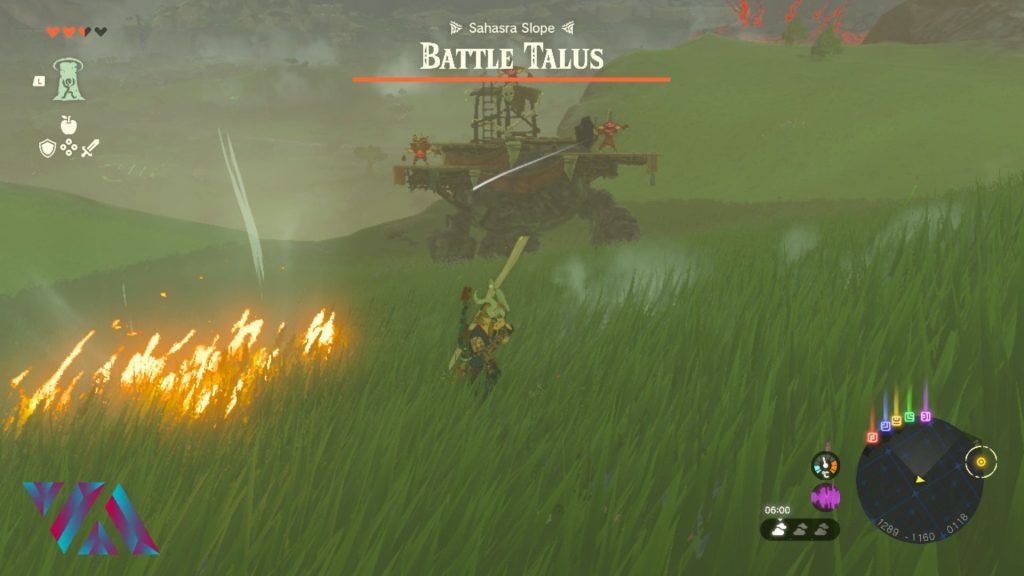 Battle Talus, one of the many mini Legend of Zelda Tears of the Kingdom bosses.