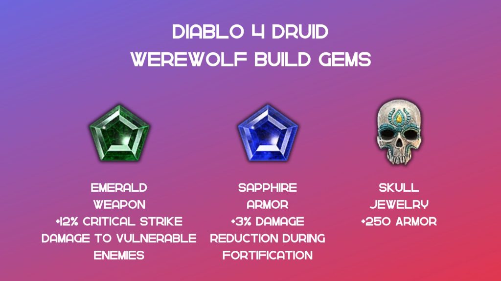 Diablo 4 best Druid build Gems.