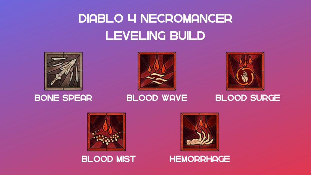 Necromancer leveling build skills.