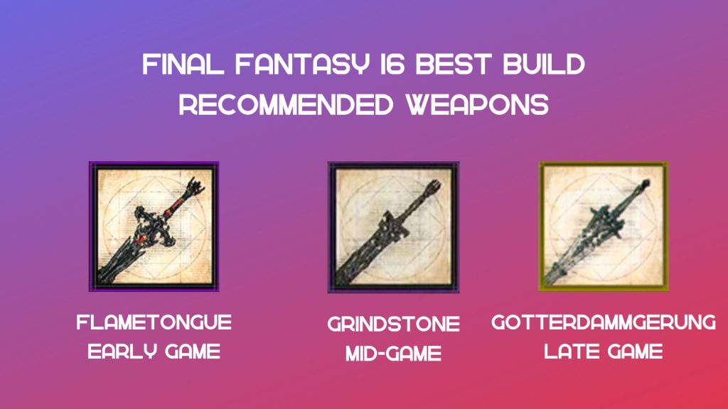 Final Fantasy 16 best build weapons.