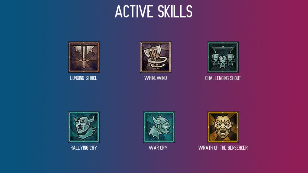 Active Skills for Barbarian, Diablo 4