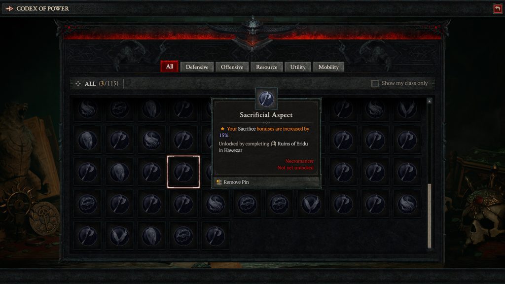 Aspect from the best farming spot in diablo 4