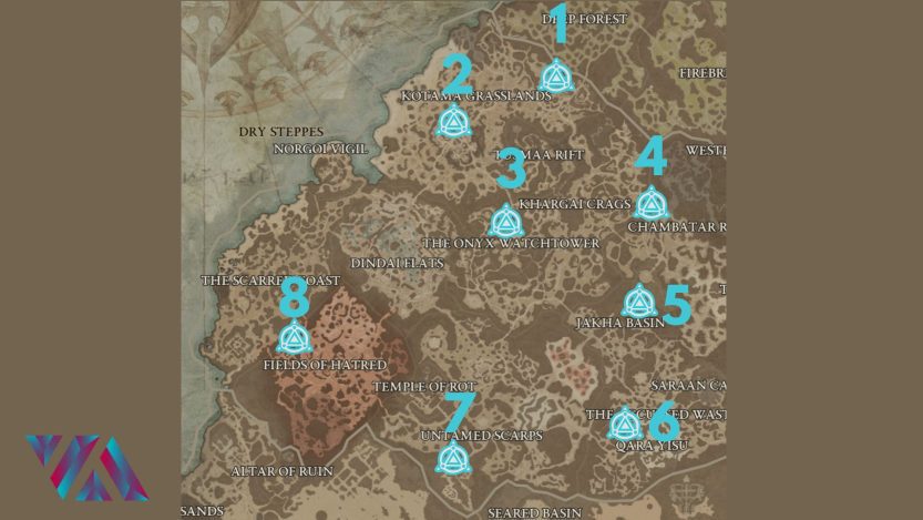 Diablo 4 Waypoint Map [All 35 Locations] - VeryAli Gaming