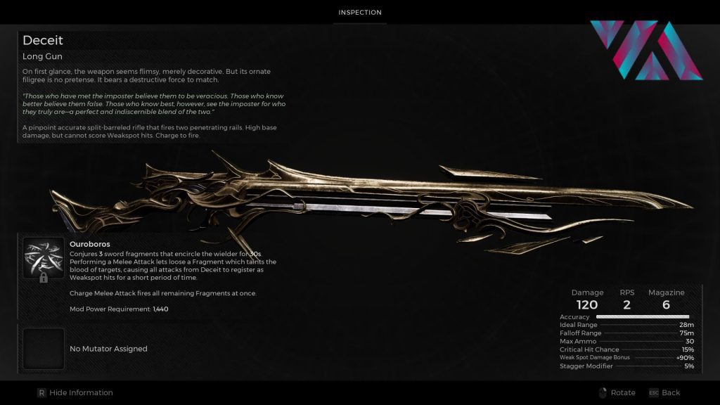 Remnant 2 best guns Deceit stats.