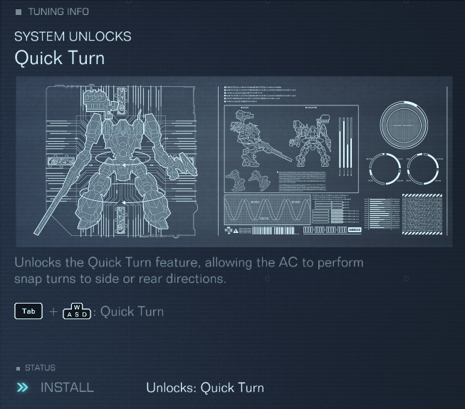 Quick Turn System unlock for Armored Core 6 Best OS Tuning.