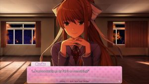 Doki Doki Literature club breaking the 4th wall